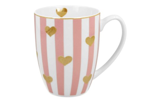 Kubek classic różowy serduszka 360 ml