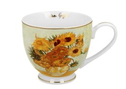 Porcelanowy kubek na stopce Van Gogh Sunflowers 530 ml