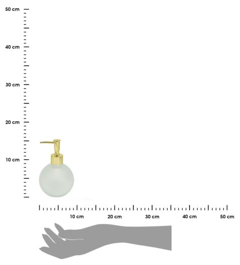 Szklany dozownik na mydło biały 400 ml