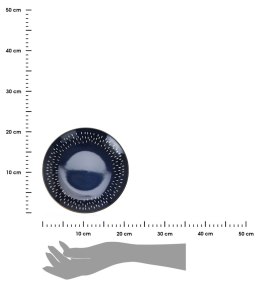 Talerz płytki obiadowy ciemnoniebieski 21 cm