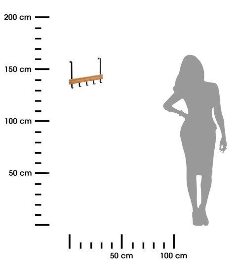 Wieszak na drzwi Natureo Black
