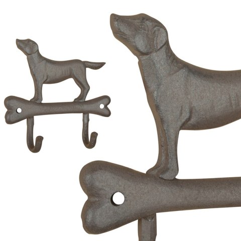 Wieszak żeliwny Pies 2 haczyki
