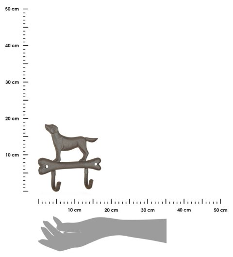 Wieszak żeliwny Pies 2 haczyki