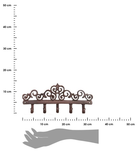 Wieszak żeliwny wiktoriański 32 cm