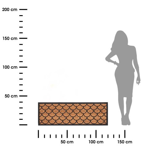 Wycieraczka z włókna kokosowego 120x40 cm
