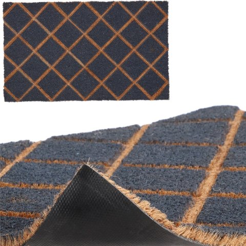 Wycieraczka z włókna kokosowego z geometrycznym wzorem 75x45 cm