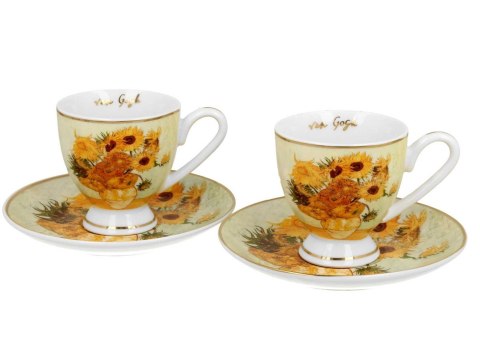 Zestaw filiżanek espresso Van Gogh Sunflowers 90 ml 2 szt