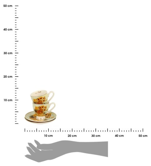 Zestaw filiżanek espresso Van Gogh Sunflowers 90 ml 2 szt