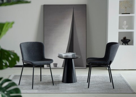 2 krzesła tapicerowane SABLE grafitowe