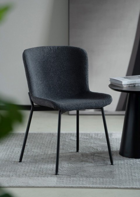 2 krzesła tapicerowane SABLE grafitowe