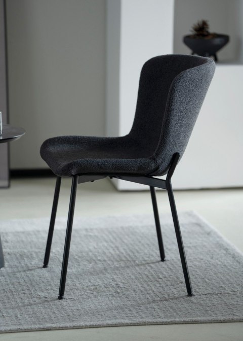 2 krzesła tapicerowane SABLE grafitowe