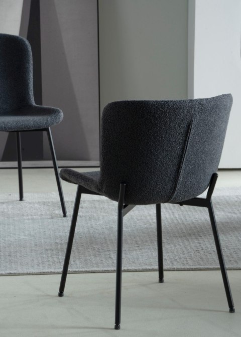 2 krzesła tapicerowane SABLE grafitowe