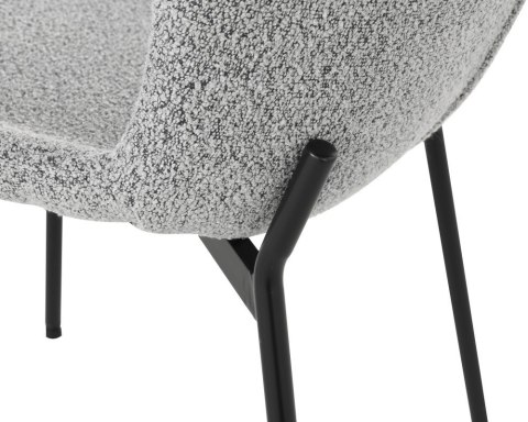 2 krzesła tapicerowane SABLE jasnoszare