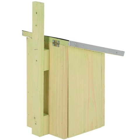 Budka lęgowa dla ptaków z lusterkiem i uchylnym daszkiem