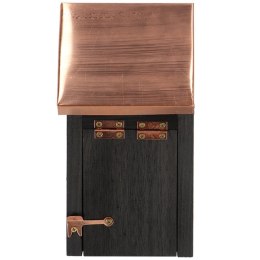 Domek dla ptaków czarny z miedzianym daszkiem