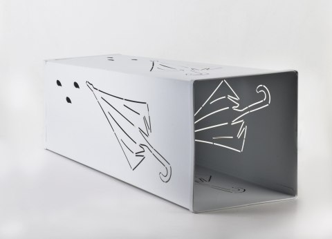 Parasolnik Cedric Square White 48,5 cm