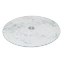 Szklana taca obrotowa Biały Marmur 32 cm