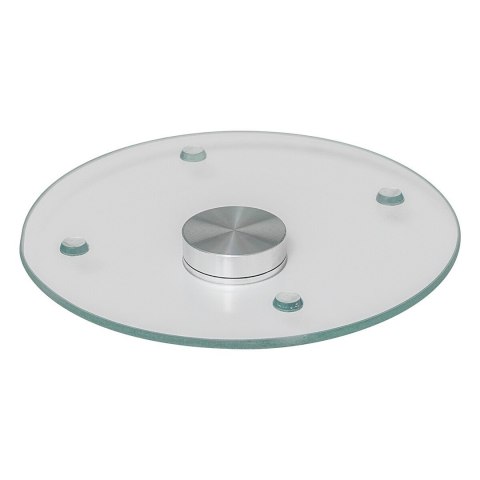 Szklana taca obrotowa Biały Marmur 32 cm