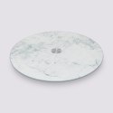 Szklana taca obrotowa Biały Marmur 32 cm