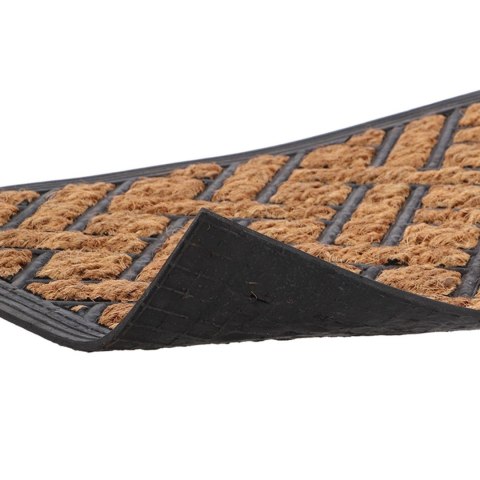 Wycieraczka z włókna kokosowego w geometrycznym wzorze 120x40 cm