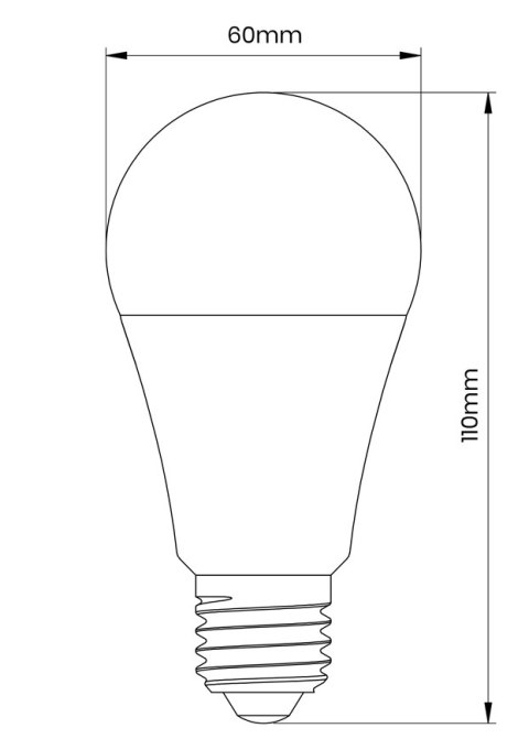 Żarówka LED Kulka 9W E27 A60 Ciepła Barwa 3000K