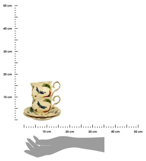 Zestaw 2 filiżanek ze spodkami Ważki 260 ml
