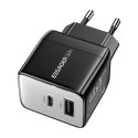 Ładowaka sieciowa, Essager, ECT33W-LJB01-Z, GaN, 1xUSB-A, 1xUSB-C, 33W (czarna)