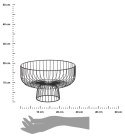 Metalowy kosz na podstawie Czarny 28 cm