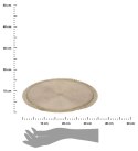 Podkładka na stół okrągła złota 35 cm Pleciona mata na stół ozdobiona frędzlami, wykonana z trwałego materiału, podkładka o śred