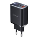 Ładowarka sieciowa z wyświetlaczem Mcdodo CH-2180 2xUSB-C + USB-A, 30W (czarna)