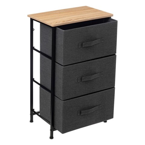 Komoda Tissa z trzema szufladami szara