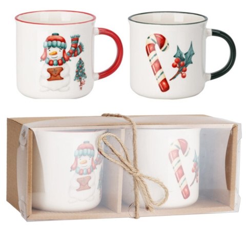 Komplet kubków z motywem świątecznym wzór 2