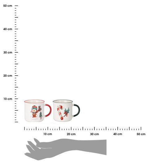 Komplet kubków z motywem świątecznym wzór 2