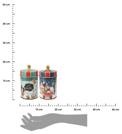 Komplet puszek z motywem świątecznym
