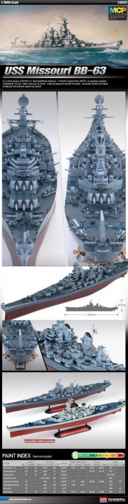 Model plastikowy BB-63 USS Missouri 1/700