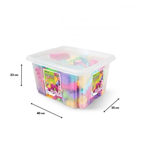 Klocki 132 elementów w pojemniku dla dziewczynek