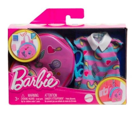 BARBIE Zestaw modowy premium, sukienka paski