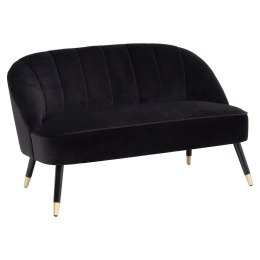 Sofa 2-osobowa Naova velvet czarna