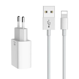 Podwójna ładowarka USB Mcdodo CH-6720 (EU) Lightning 1m Travel set (biały)