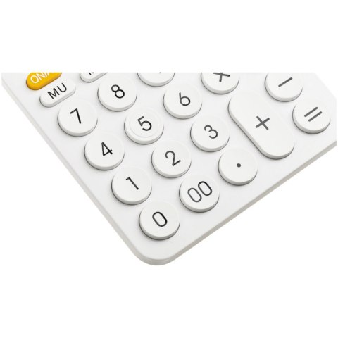 ELEVEN Kalkulator biurowy w kolorze białym, okrągłe białe przyciski, RK2311WH