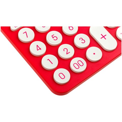 ELEVEN Kalkulator biurowy w kolorze różowym, okrągłe białe przyciski, RK2311PK