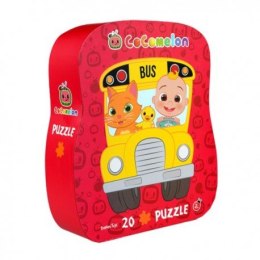 Puzzle dla dzieci w ozdobnym pudełku, autobus,