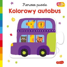 Książeczka Akademia Mądrego Dziecka. Pierwsze puzzle. Kolorowy Autobus