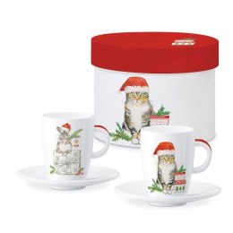 Kot i Mysz Filiżanki do Espresso w Ozdobnym Pudełku 80 ml