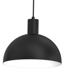 Lampa Wisząca HANDA Czarny Biały Metalowy Klosz 3xE27