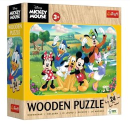 Puzzle drewniane 24 elementów Myszka Miki Mickey