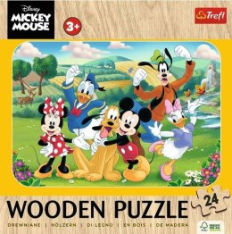 Puzzle drewniane 24 elementów Myszka Miki Mickey