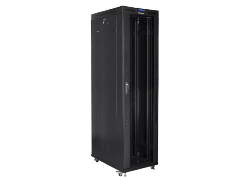 SZAFA INSTALACYJNA RACK STOJĄCA 19" 47U 800X1000 CZARNA DRZWI SZKLANE LCD LANBERG (FLAT PACK)