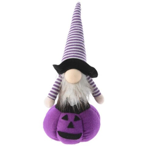 FIGURKA DEKORACYJNA NA DYNI 35CM LED HALLOWEEN FIOLET