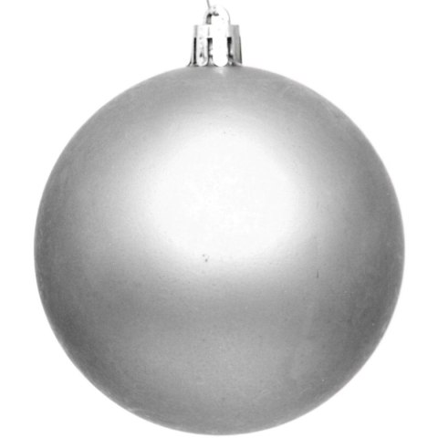 BOMBKA DEKORACYJNA PLASTIKOWA BEZPIECZNA 12SZT ŚR 60MM SREBRNY